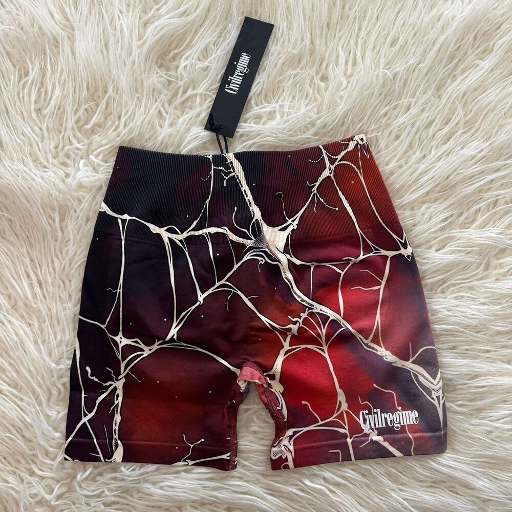Civil Regime Great Power Kelly Seamless Shorts Spiderman AOP Sublimation Small